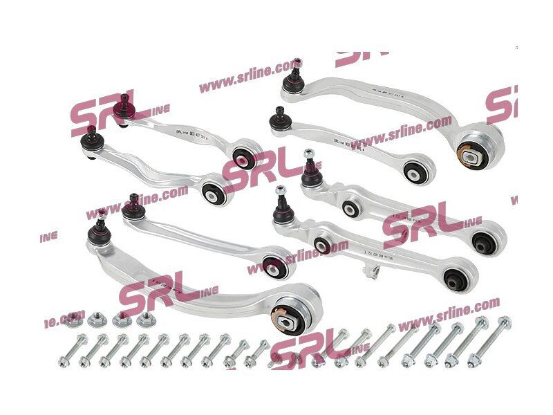 Set brate suspensie Audi A6 C5 (4B2) 1997-2005, A6 C5 Avant (4B5) 1997-2005; Skoda Superb 1 (3U4) 2001-2008; VW Passat B5.5 (3B3) 2000-2005, Passat B5.5 Variant (3B6) 2000-2005, montare: fata, ambele parti, Material: aluminiu, SRLine