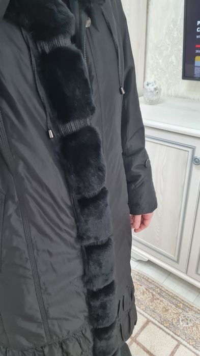 Пальто на заячьем подкладе с шиншилой