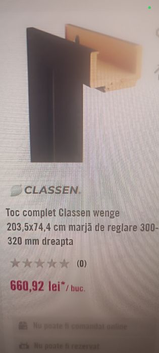 Uși cu Toc Classen Polonia Wenge Toc pentru zid 22-38 cm