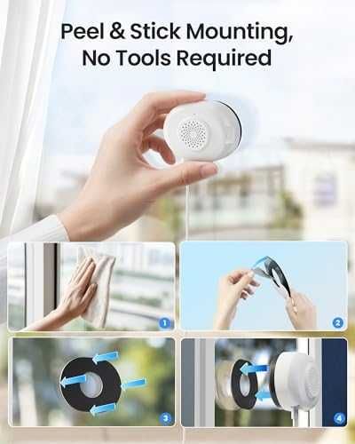 ZOSI 3MP 2K прозоречна камера с пълноцветна нощна визия и AI детекция