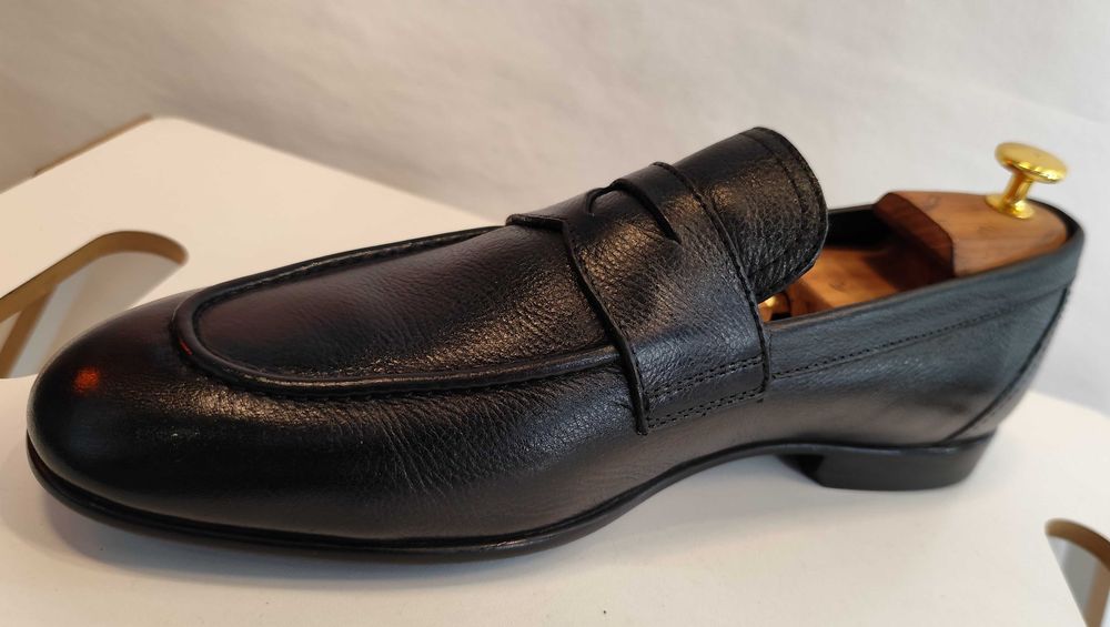 Pantofi loafer penny 44 premium GEOX piele naturala moale negru