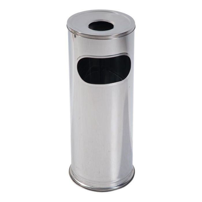 Scrumiera cu cos de gunoi pentru terasa din inox