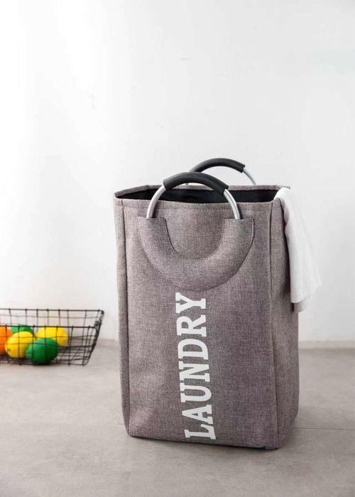 Складная корзина для белья с алюминиевыми ручками 30×22×49 см