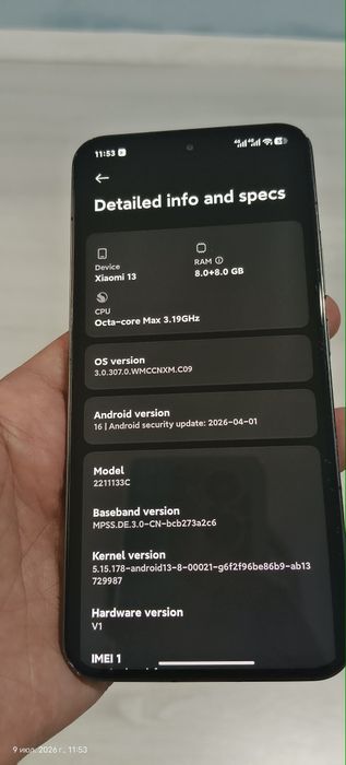 Xiaomi 13 black 12/256