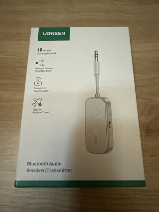 UGREEN CM872 45812 Bluetooth Transmitter Receiver 2in1 Jack 3.5mm USB-C Adaptor Audio Avion Casti AUX 18H Dual Device Resigilat Open Box