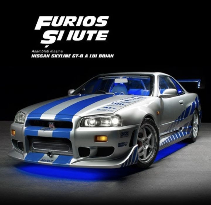 Macheta auto Nissan Skyline GT-R R34 - Kit construibil 1:8 DeAgostini