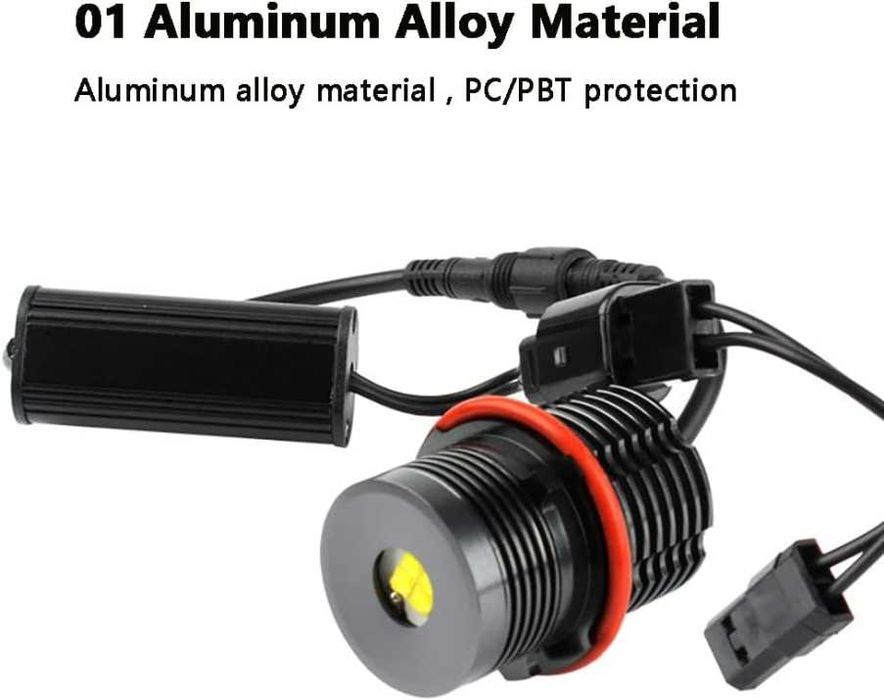 Комплект LED Angel Eyes крушки за BMW CANBUS бяла светлина