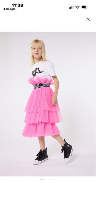 Детска розова пола Karl Lagerfeld