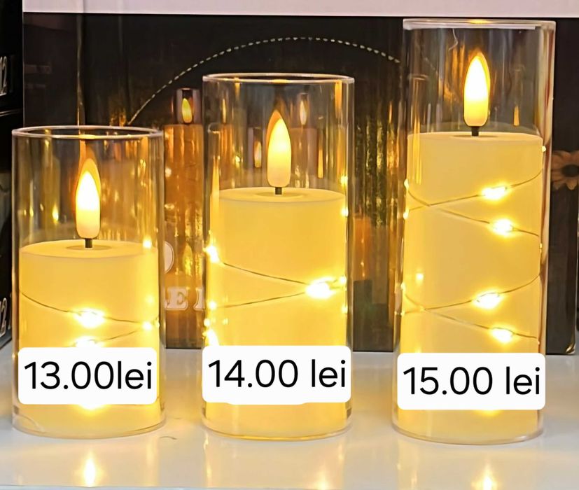 Candela led cu baterii