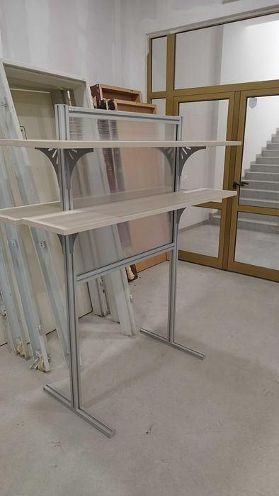 Алуминиева преграда / паравани между бюра 100/168см