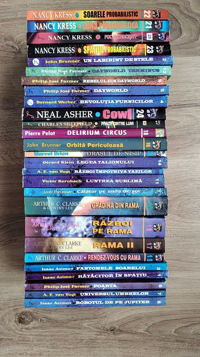 colectia Sci-Fi, editura Lucman, 26 din 27 de titluri