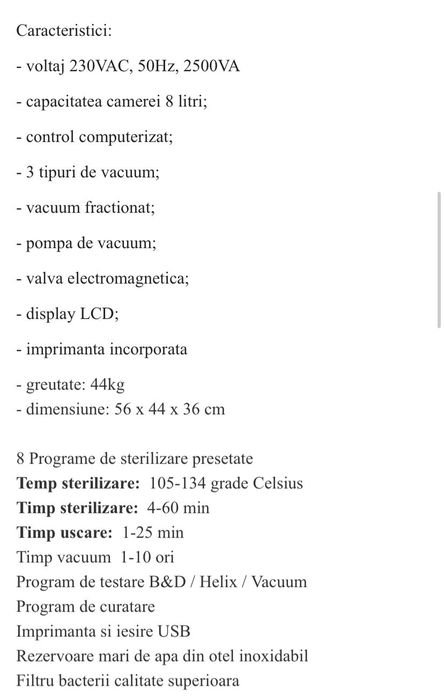 Autoclav sterilizare
