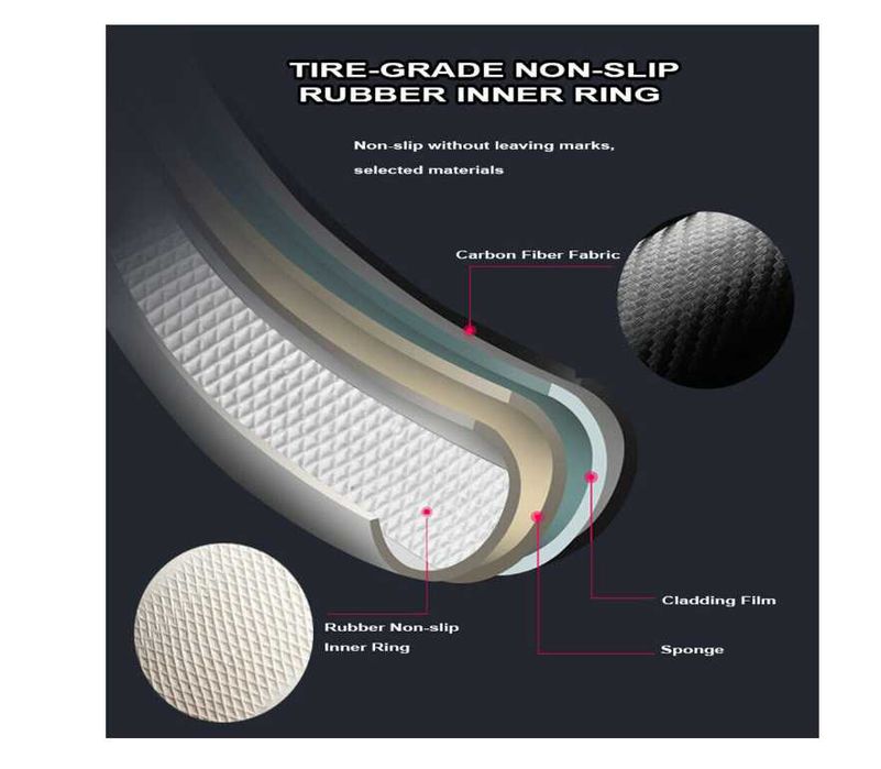 Калъф за волан - еко кожа и набук + карбон