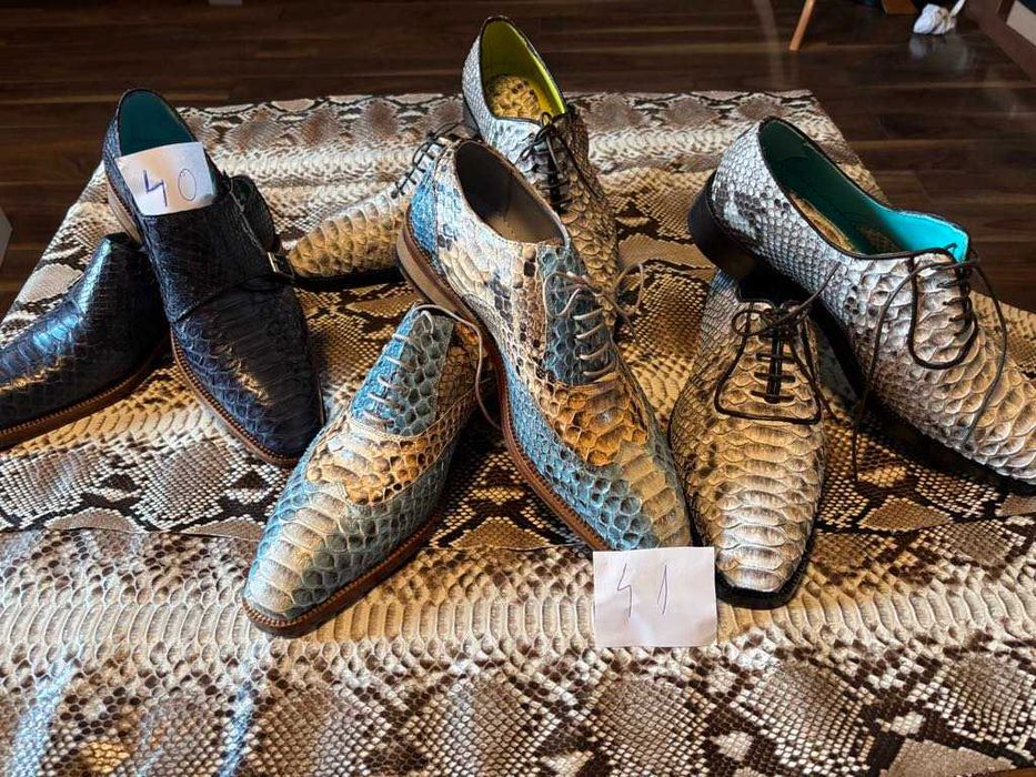 Pantofi barbati din piele de piton