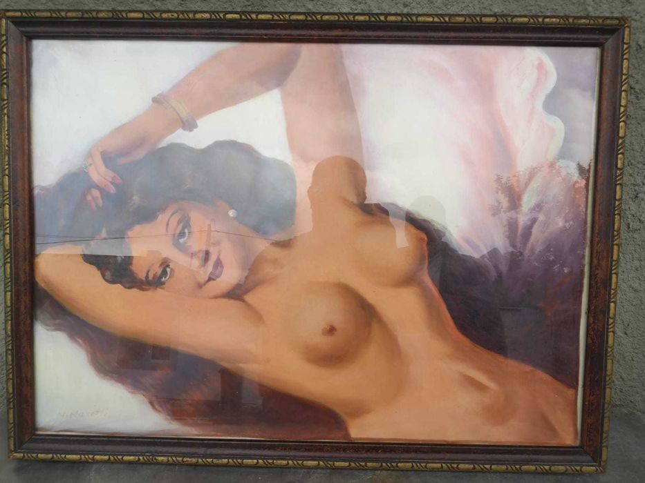 Tablou vechi nud feminin – ulei pe pânză – semnat N. Narotti