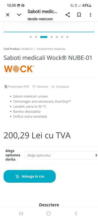 Saboti medicali unisex