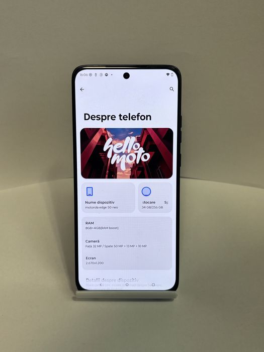 MDM vinde: Motorola Edge 50 Neo, 256GB, Pantone Grisaille.