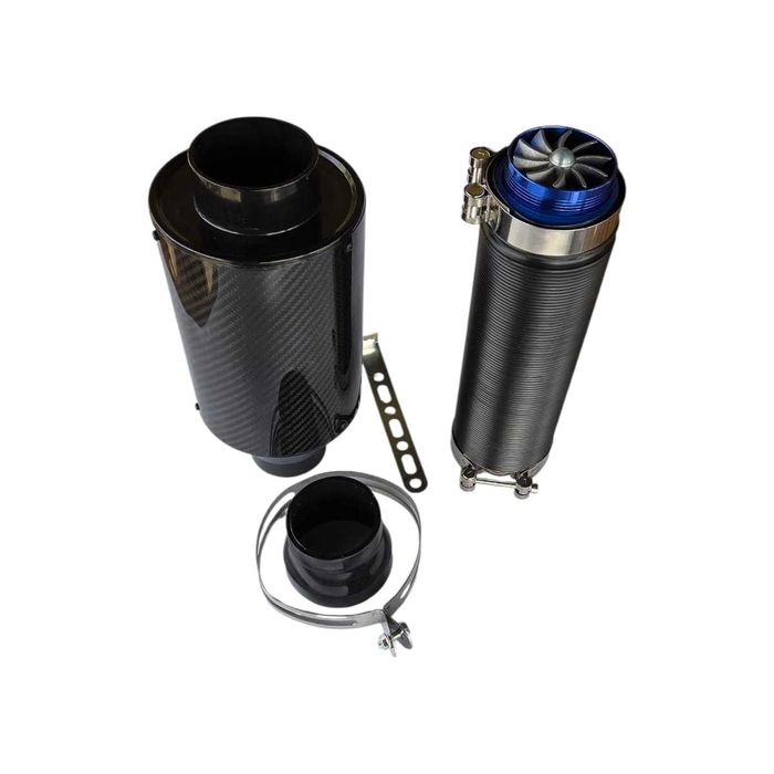Filtru aer sport cu ventilator,turbina,carcasă carbon 4D,tub flexibil