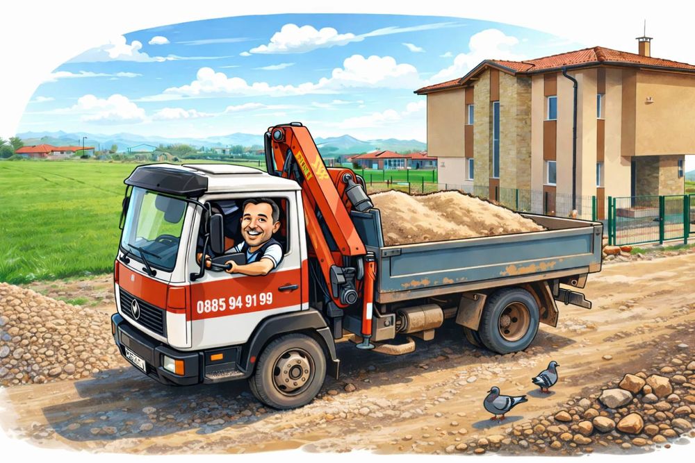 Услуги самосвал с кран