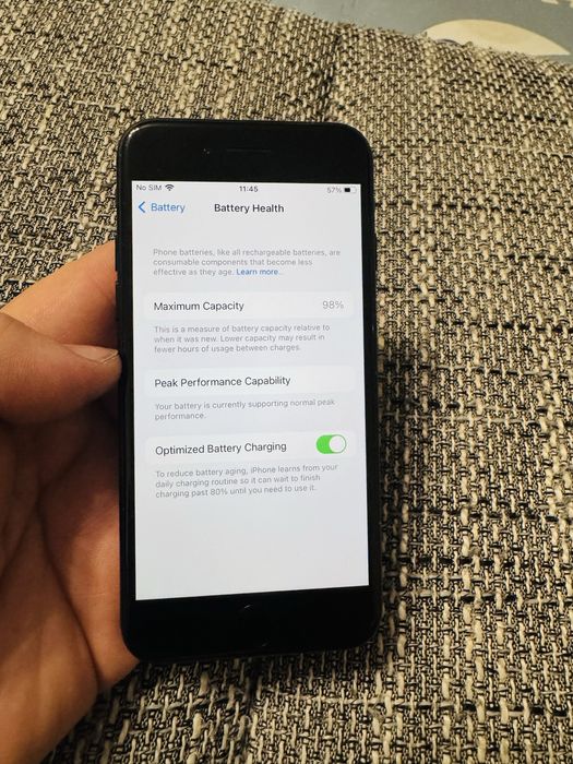 Iphone 7 negru 32 gb cu baterei 98% super