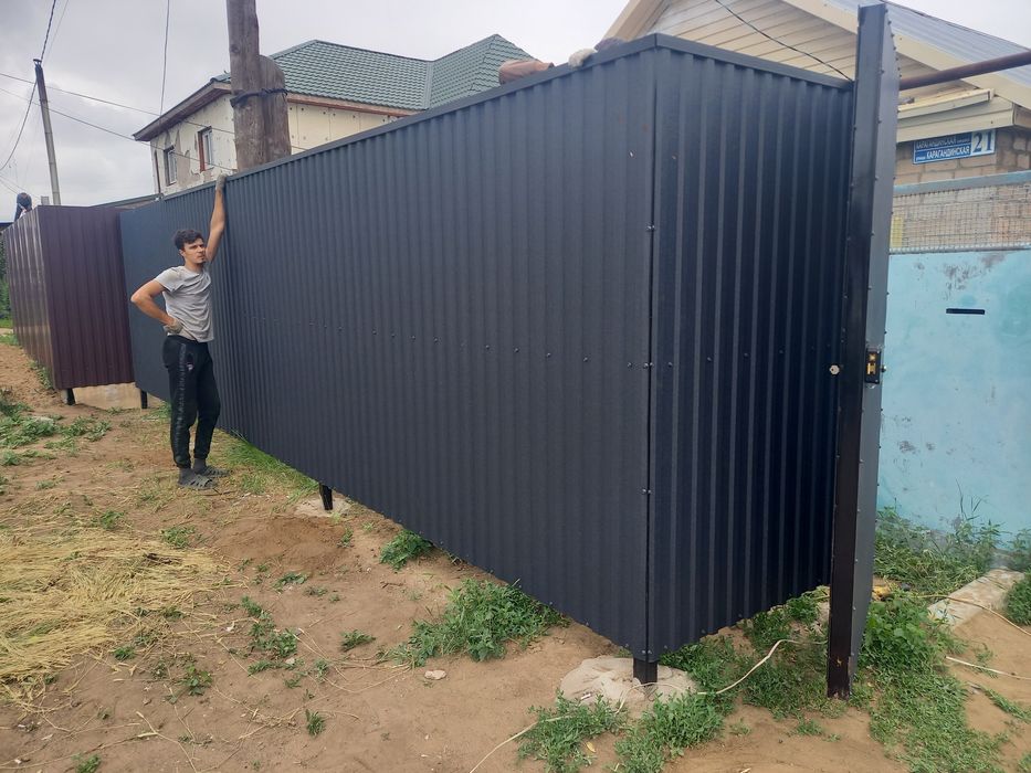 Заборы ворота проф лист  сайдинг качественные