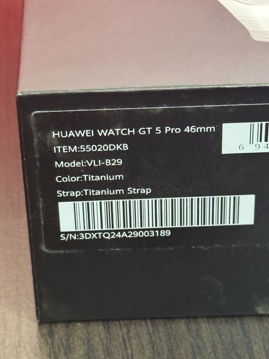 Huawei Watch GT 5 PRO 46mm Titanium / КАТО НОВ! / Гаранция!