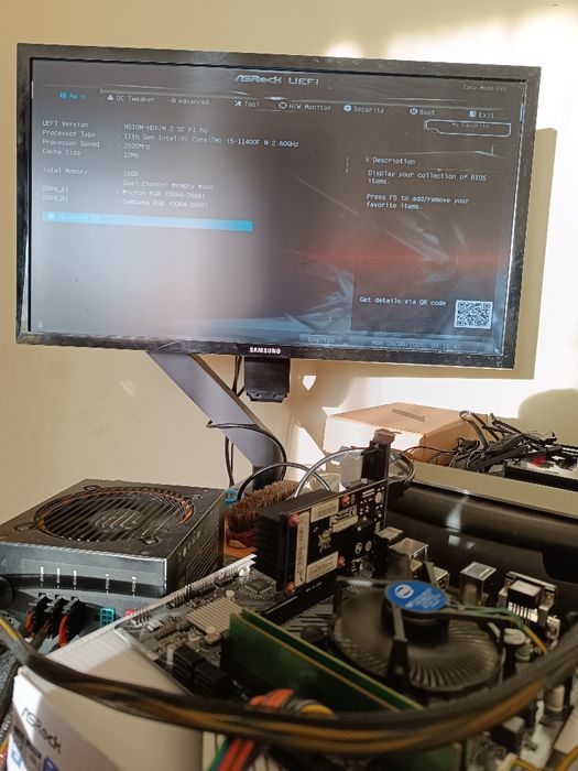 Комбо Asrock H510M/I5 11400F и боксов кулер