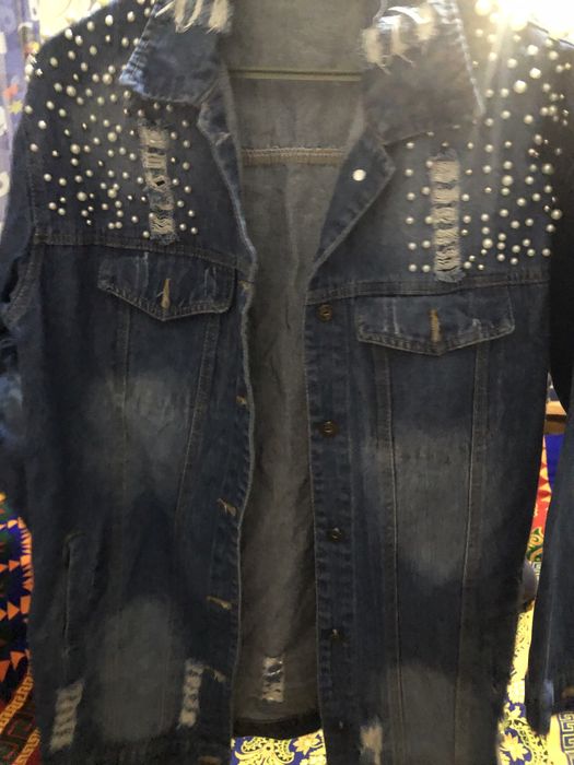 Джинсовая куртка манто летучка