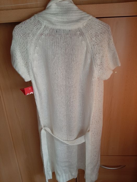 Blazer alb cu paiete