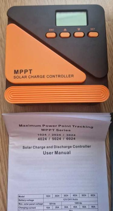 Controler solar MPPT 20A 12V24V, 2x USB, LCD