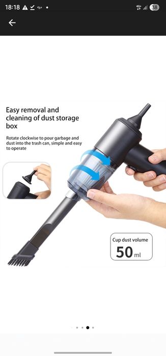 Aspirator auto portabil 2in1 SUFLARE + ASPIRARE, USB, compact, ideal masina & tastatura
