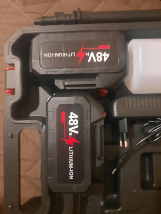 Aparat de spălat cu presiune cu baterii 6L/min 2x7500mAh baterii duză 6-în-1