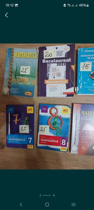 Cărți, culegeri și cursuri de matematică, română și engleză