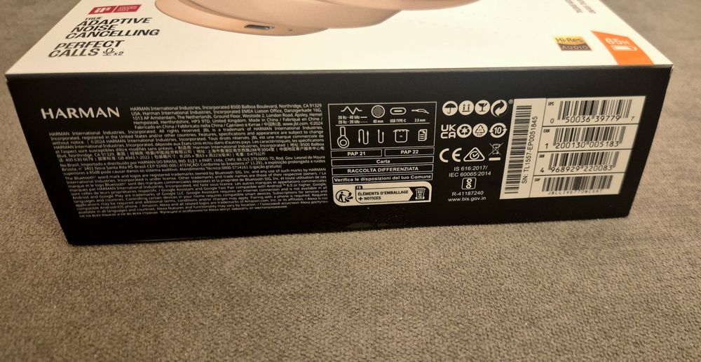 Casti JBL Live 770NC, Over-ear, Noise Cancelling, Crem, Sigilate!