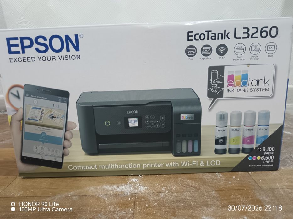 Новый МФУ Epson L 3260 series printr, skaner va kserokopiya