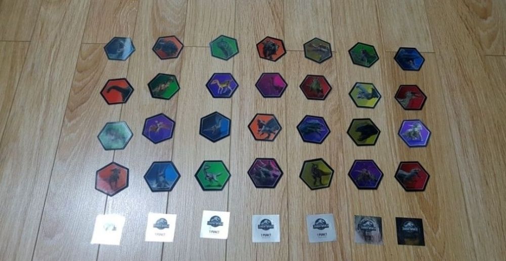 Colectie cartonașe Jurassic world 28 buc