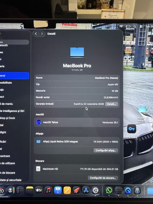 MacBook pro M5 1TB ,2025  , nou!