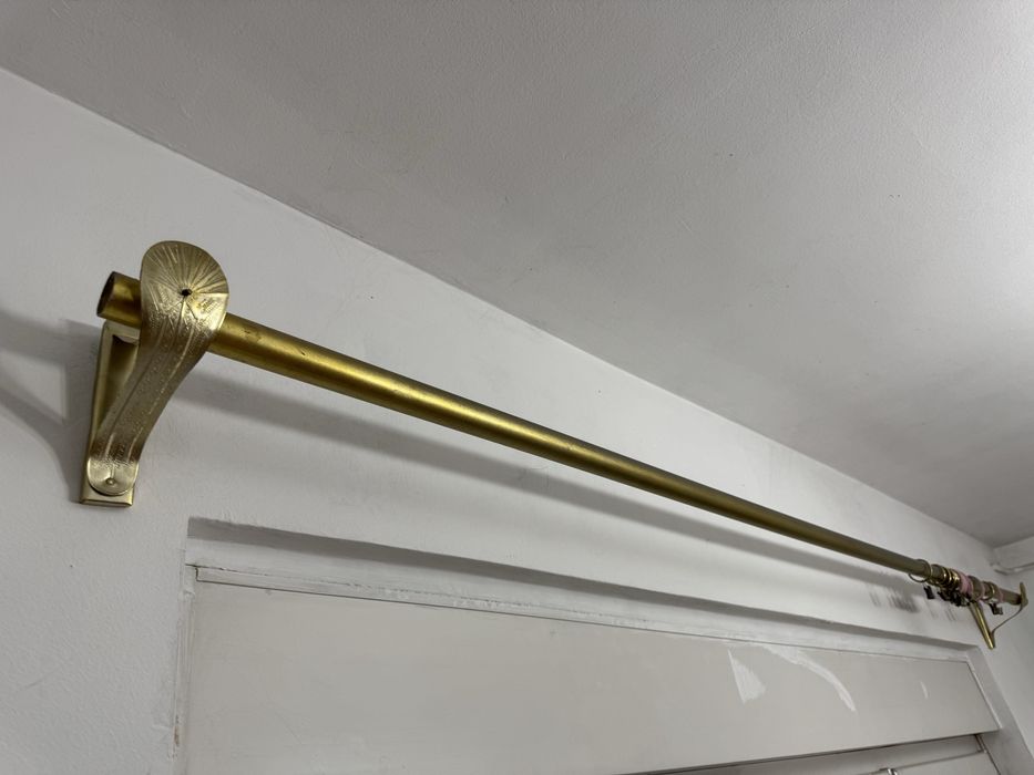 2 x Garnișă/bară perdea/galerie draperii metalică in stil clasic