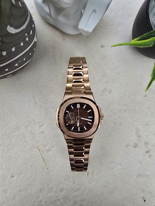 Ceas Seiko Mod "Seikonaut" Rose Gold - Automatic NH38 Open Heart - Nou