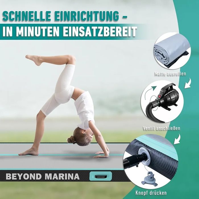 3м Надуваема гимнастическа постелка Beyond Marina Air Track + помпа