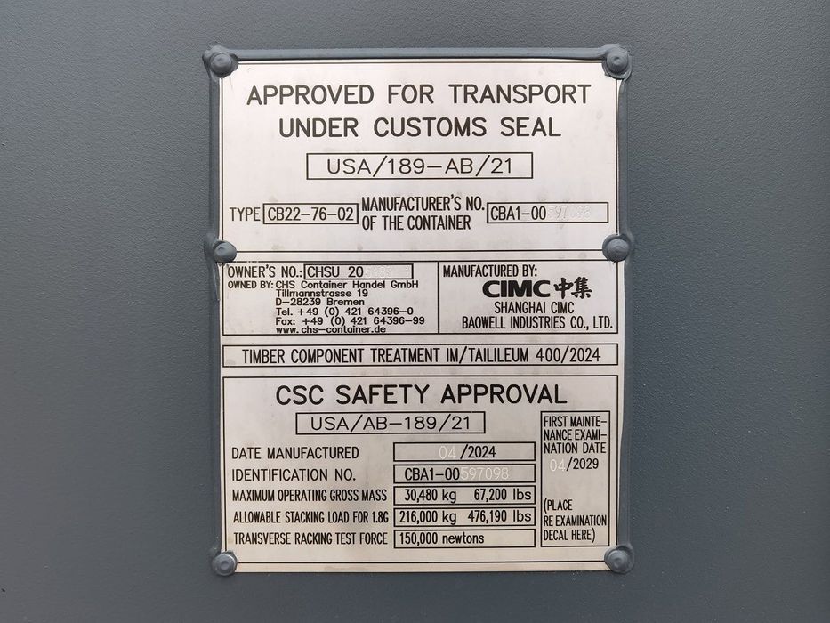 Containere Maritime 20ft - NOI - RAL 7016