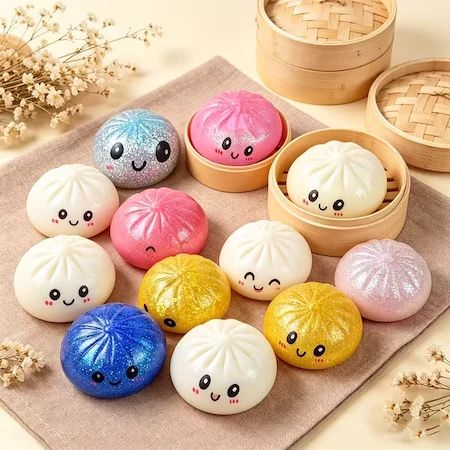 НА ЕДРО и ДРЕБНО Скуиши Китайски хляб Дъмплинг/Dumpling Squishy