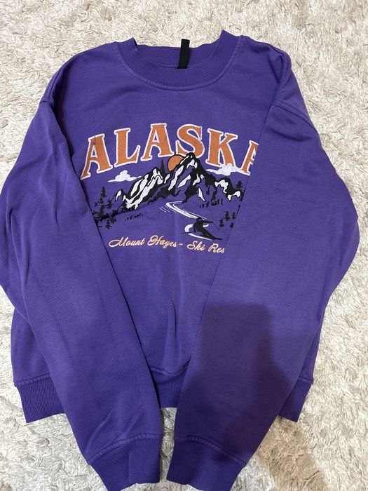 Лилаво худи без качулка от H&M размер М