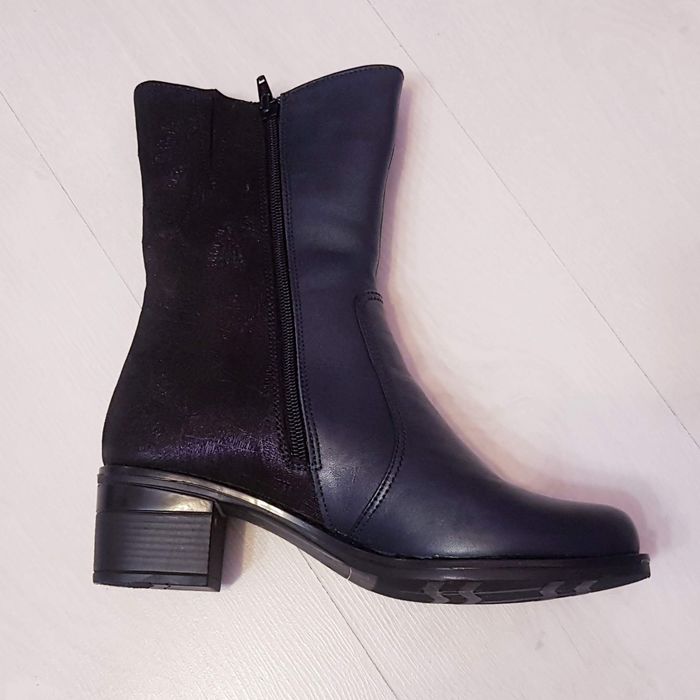 Дамски зимни полуботуши от естествена кожа