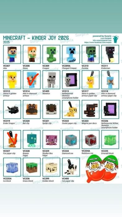 Minecraft kinder joy