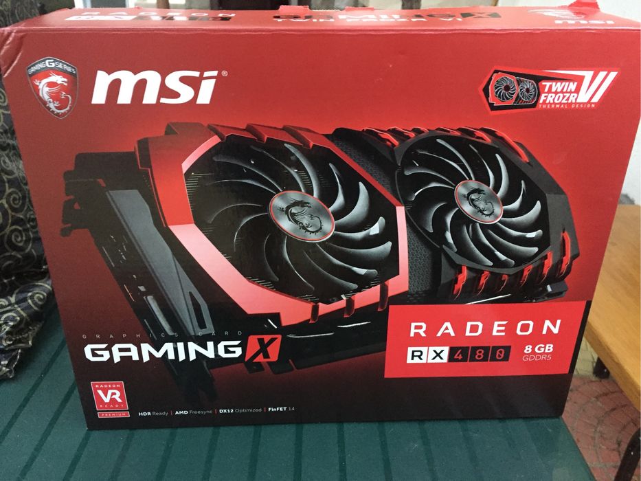 MSI rx480 gaming x 8gb