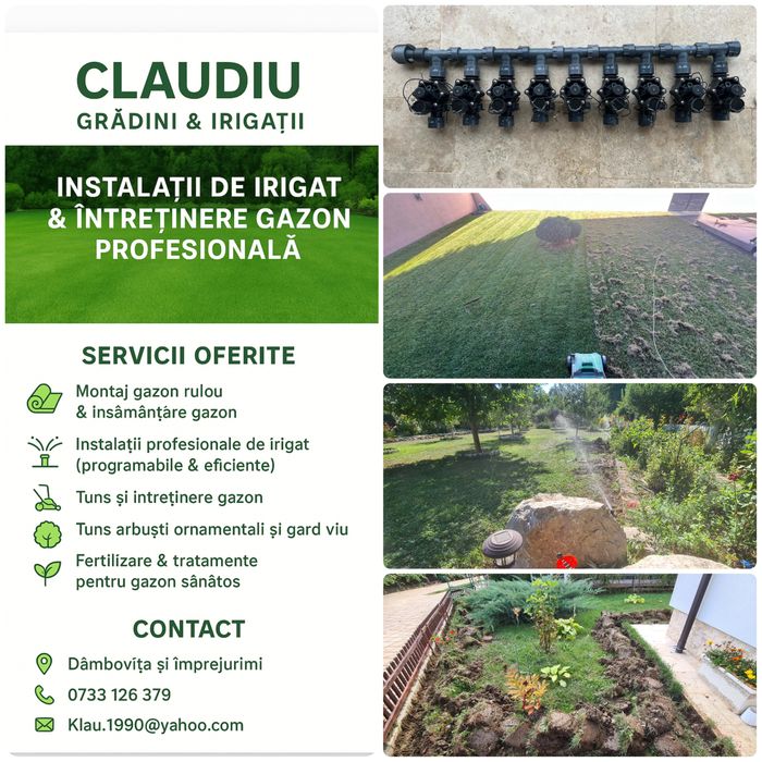 Sistem irigații de calitate pentru gazon