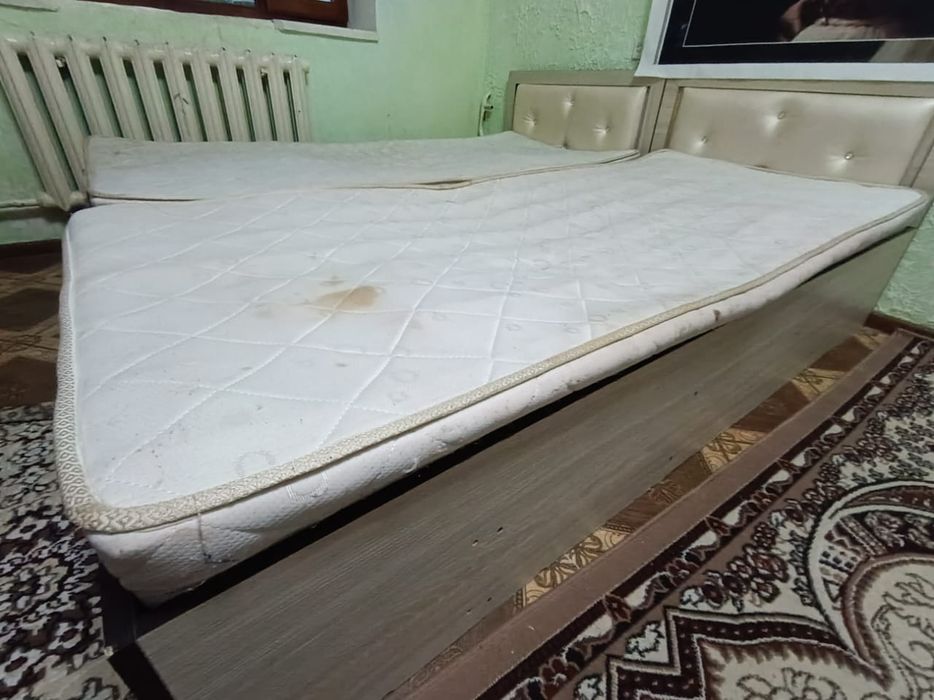 Еки дана кровать сатылады состояние жаксы тек матрасы го'нерген