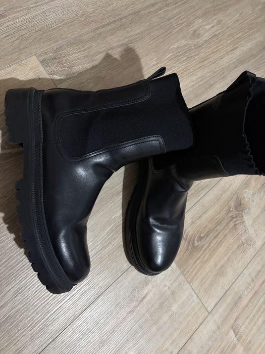 Боти черни естествена кожа размер 41