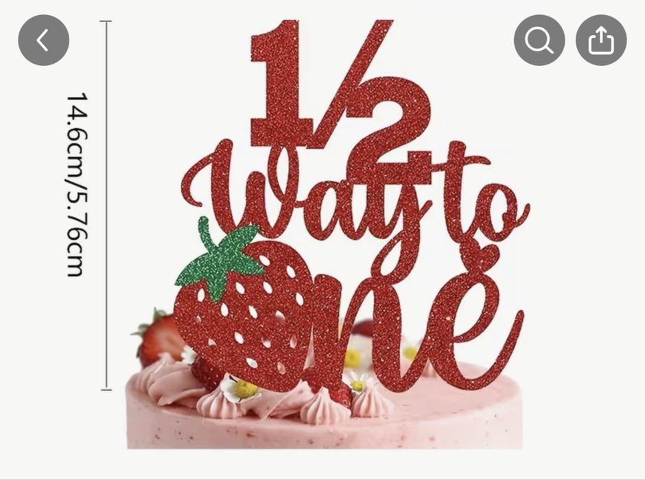 Топер торта половин годинка